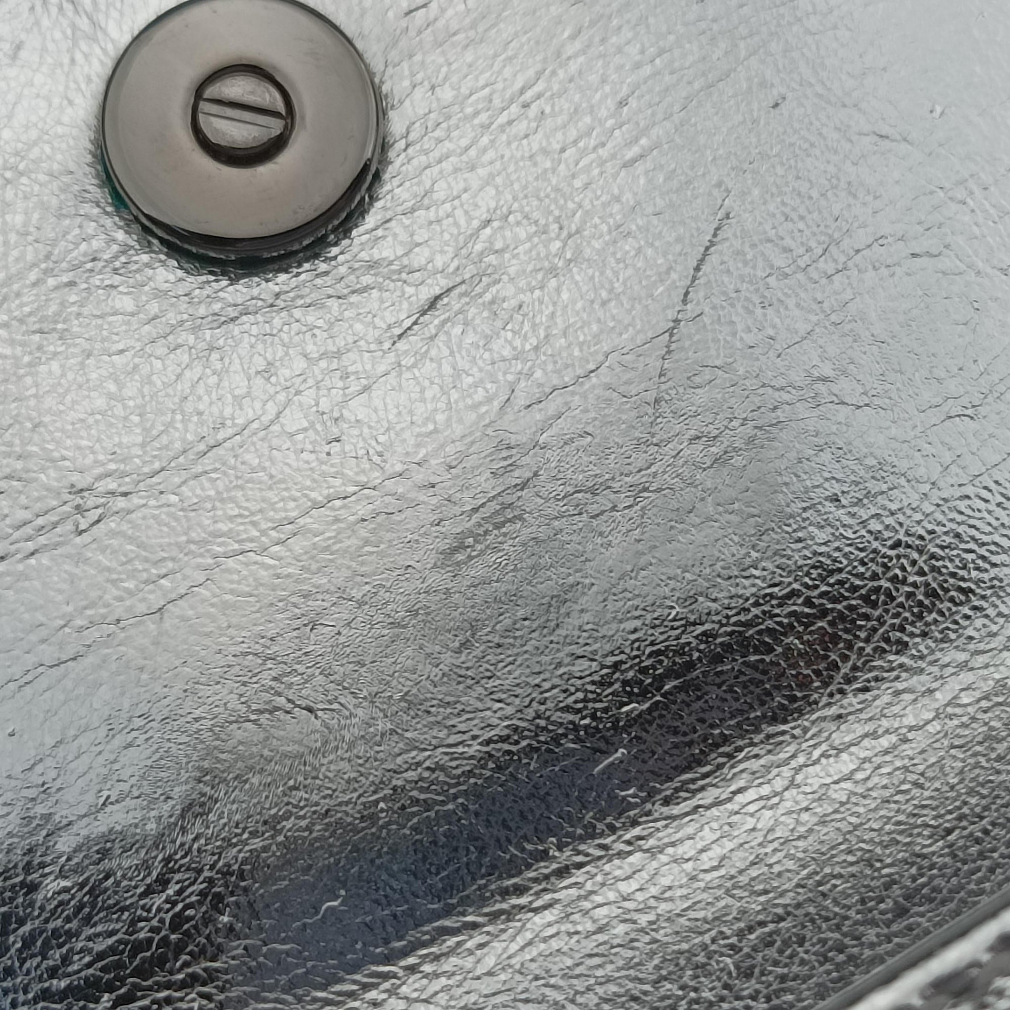 Pre-owned Christian Dior Dior double Medium Silver Leather  shoulderbag | stylenewstar