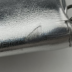 Pre-owned Christian Dior Dior double Medium Silver Leather  shoulderbag | stylenewstar