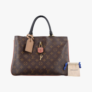 Vintage Louis Vuitton Mille feuille Brown×multi Monogram canvas×calf leather M44255 handbag | stylenewstar