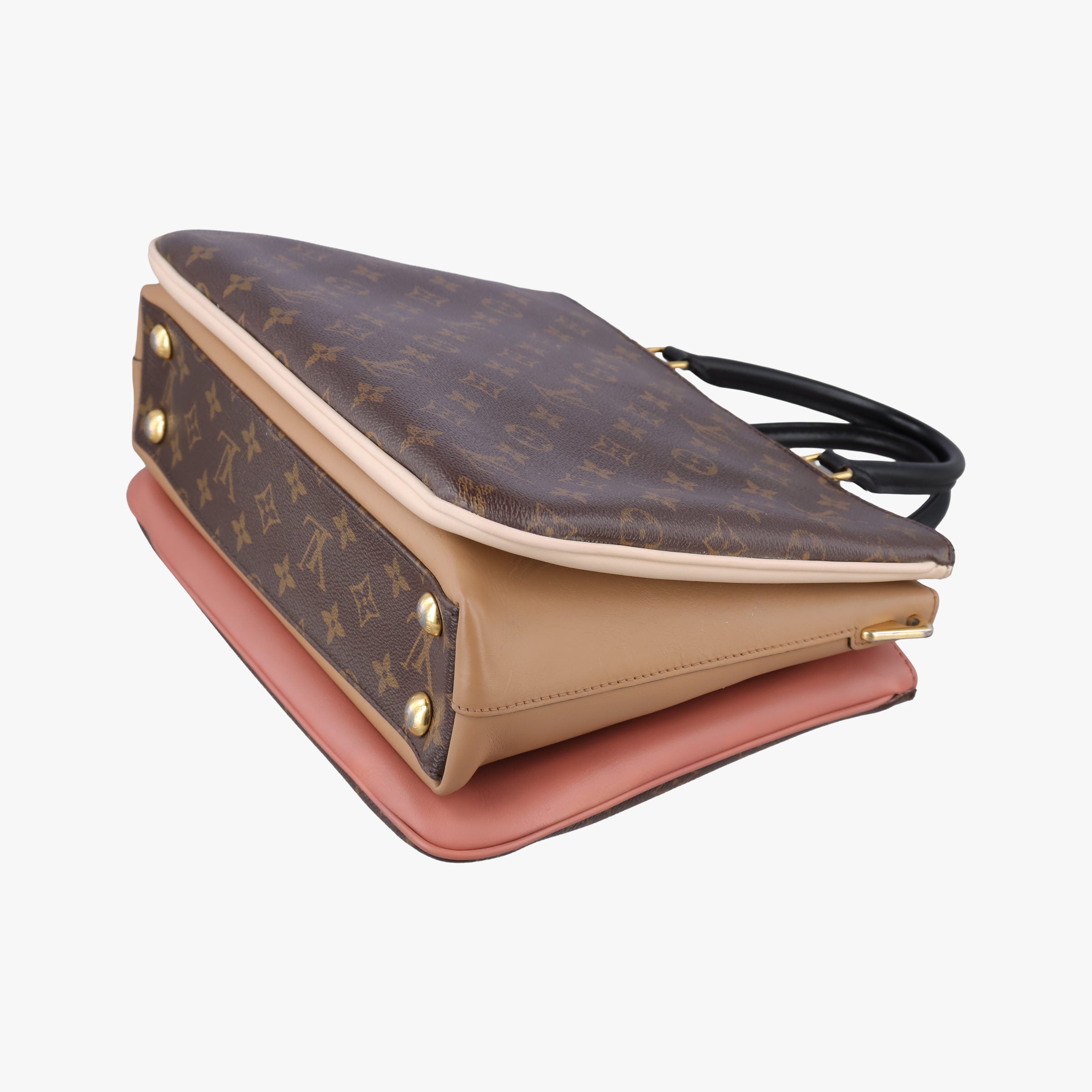 Vintage Louis Vuitton Mille feuille Brown×multi Monogram canvas×calf leather M44255 handbag | stylenewstar