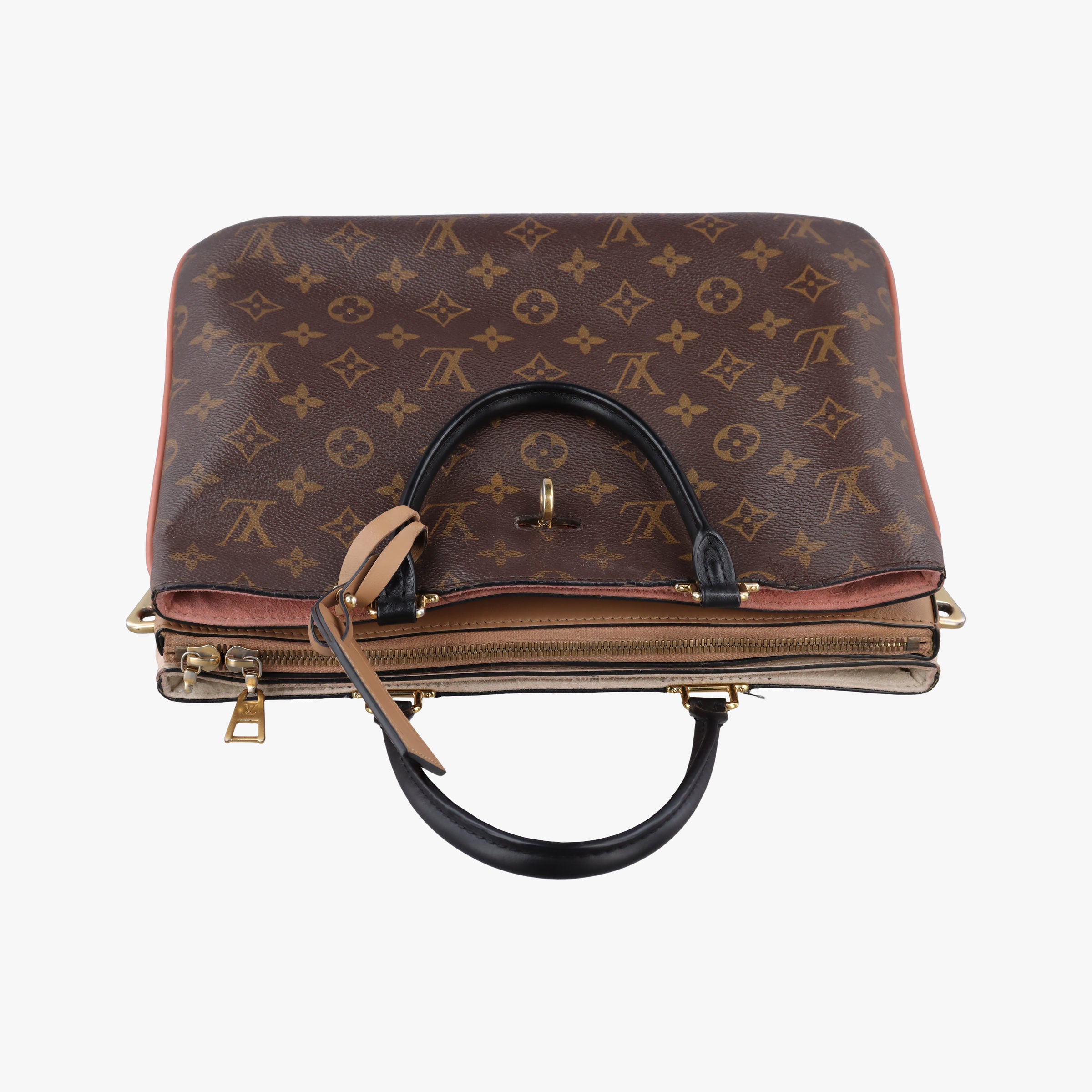 Vintage Louis Vuitton Mille feuille Brown×multi Monogram canvas×calf leather M44255 handbag | stylenewstar