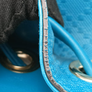 Pre-owned Gucci Bright Diamante Bucket Blue Leather 354229 shoulderbag | stylenewstar