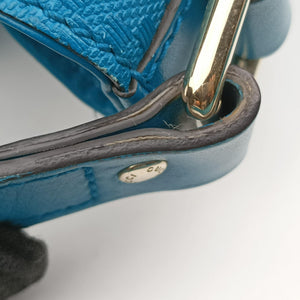 Pre-owned Gucci Bright Diamante Bucket Blue Leather 354229 shoulderbag | stylenewstar