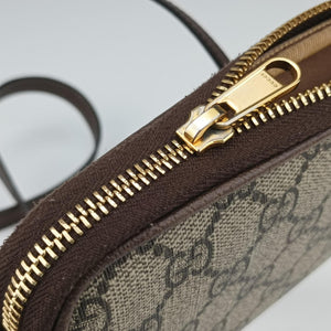 Pre-owned Gucci Ophidia Beige×red×green PVC coated canvas×Leather 598664 shoulderbag | stylenewstar