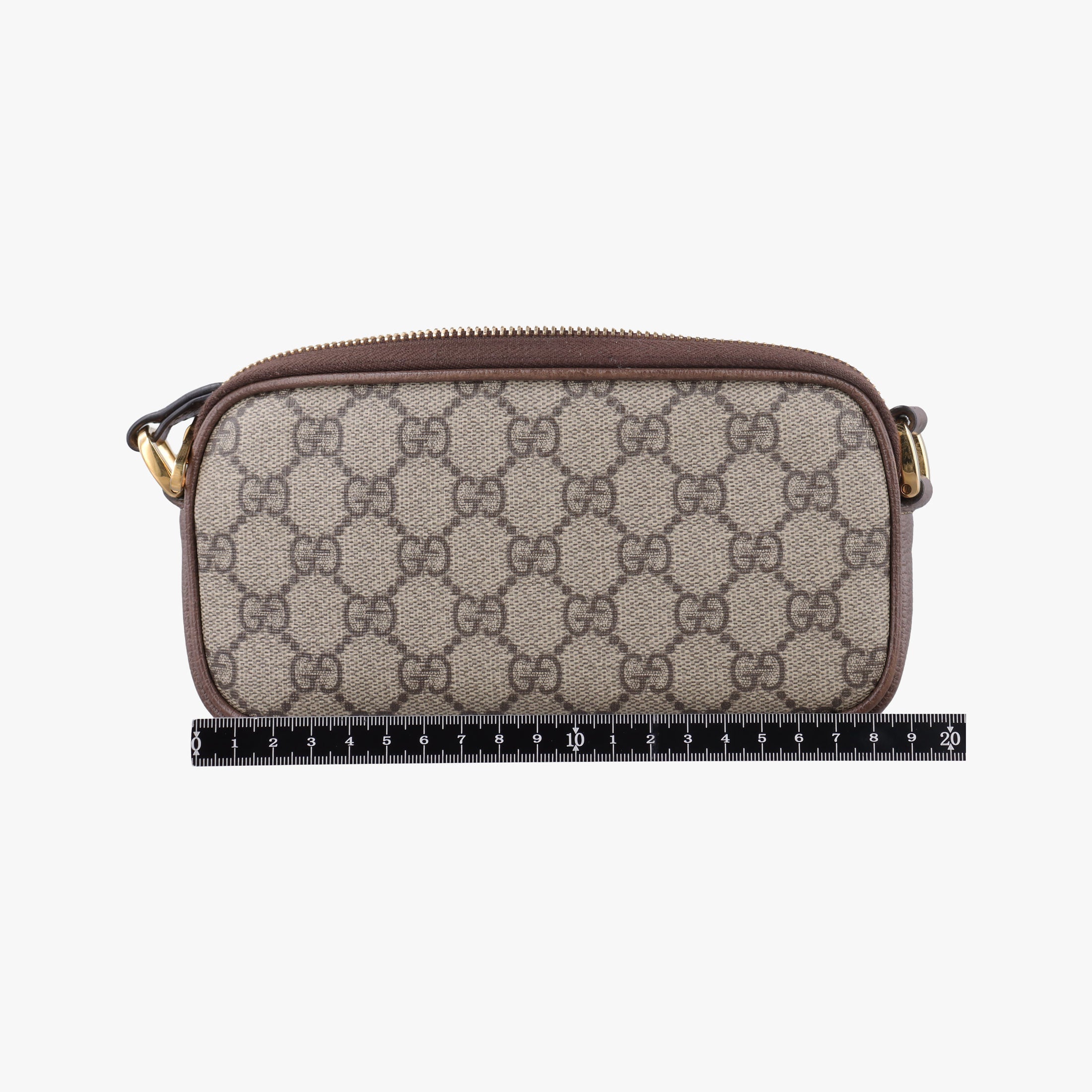Pre-owned Gucci Ophidia Beige×red×green PVC coated canvas×Leather 598664 shoulderbag | stylenewstar