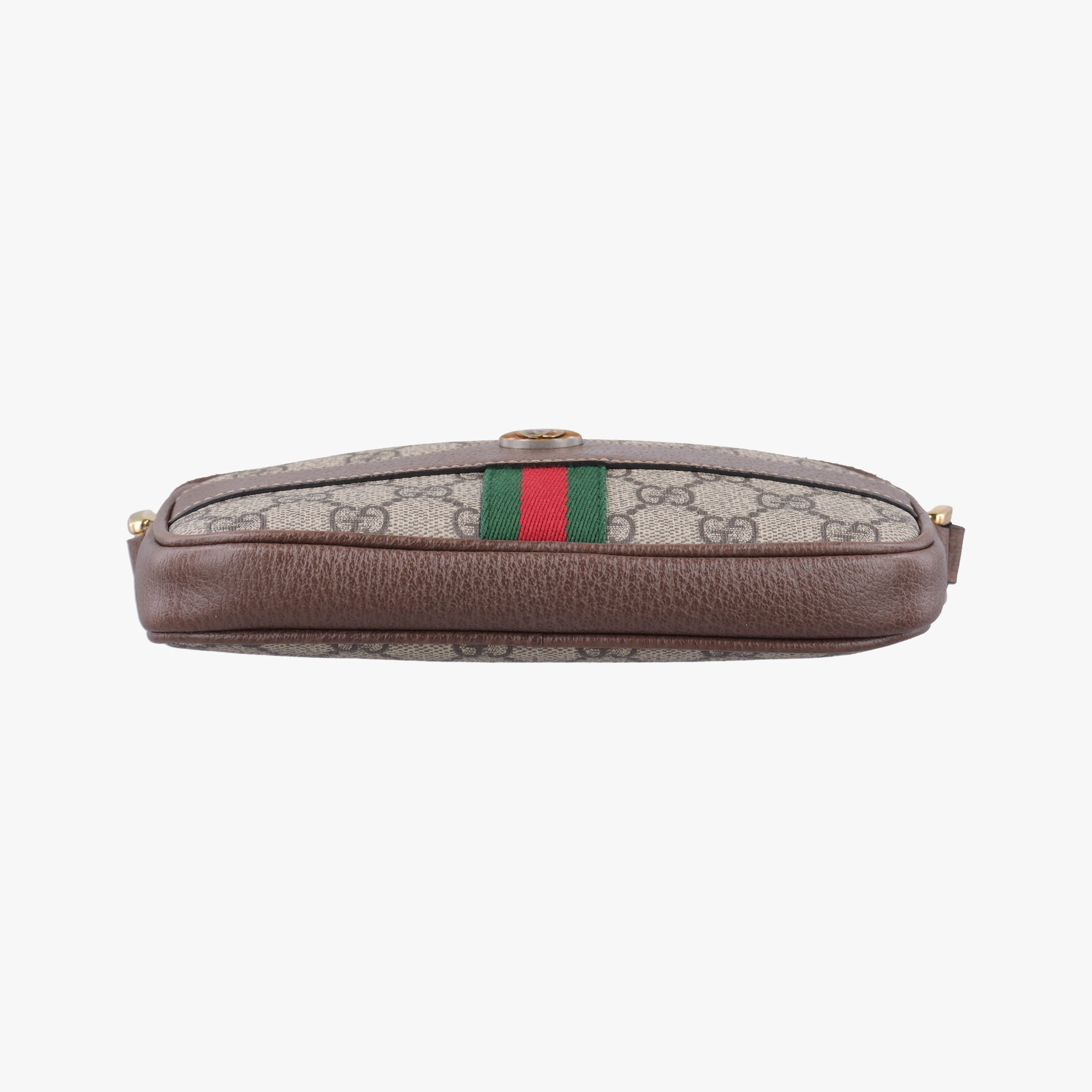 Pre-owned Gucci Ophidia Beige×red×green PVC coated canvas×Leather 598664 shoulderbag | stylenewstar