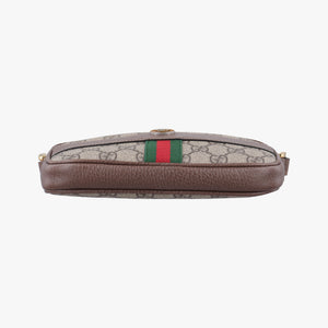 Pre-owned Gucci Ophidia Beige×red×green PVC coated canvas×Leather 598664 shoulderbag | stylenewstar