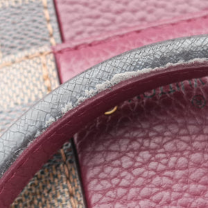 Pre-owned Louis Vuitton BOND STREET EBENE×bordeaux Damier Canvas aTaurillon leather N64416 shoulderbag | stylenewstar