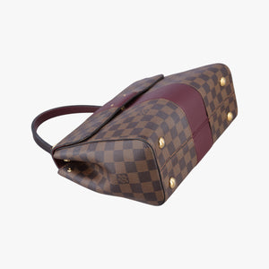 Pre-owned Louis Vuitton BOND STREET EBENE×bordeaux Damier Canvas aTaurillon leather N64416 shoulderbag | stylenewstar