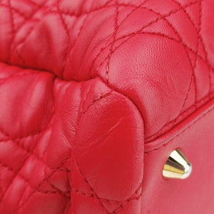Pre-owned Christian Dior Cannage Dior Soft Shopping Red lambskin  handbag | stylenewstar