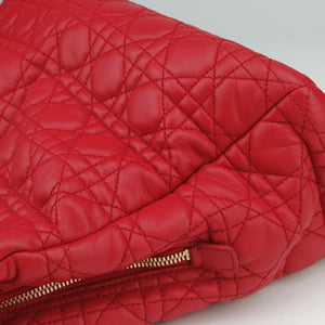 Pre-owned Christian Dior Cannage Dior Soft Shopping Red lambskin  handbag | stylenewstar
