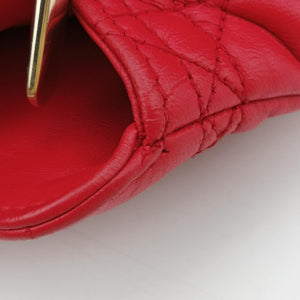 Pre-owned Christian Dior Cannage Dior Soft Shopping Red lambskin  handbag | stylenewstar