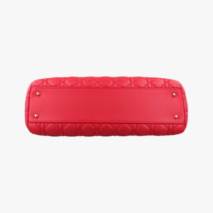 Pre-owned Christian Dior Cannage Dior Soft Shopping Red lambskin  handbag | stylenewstar