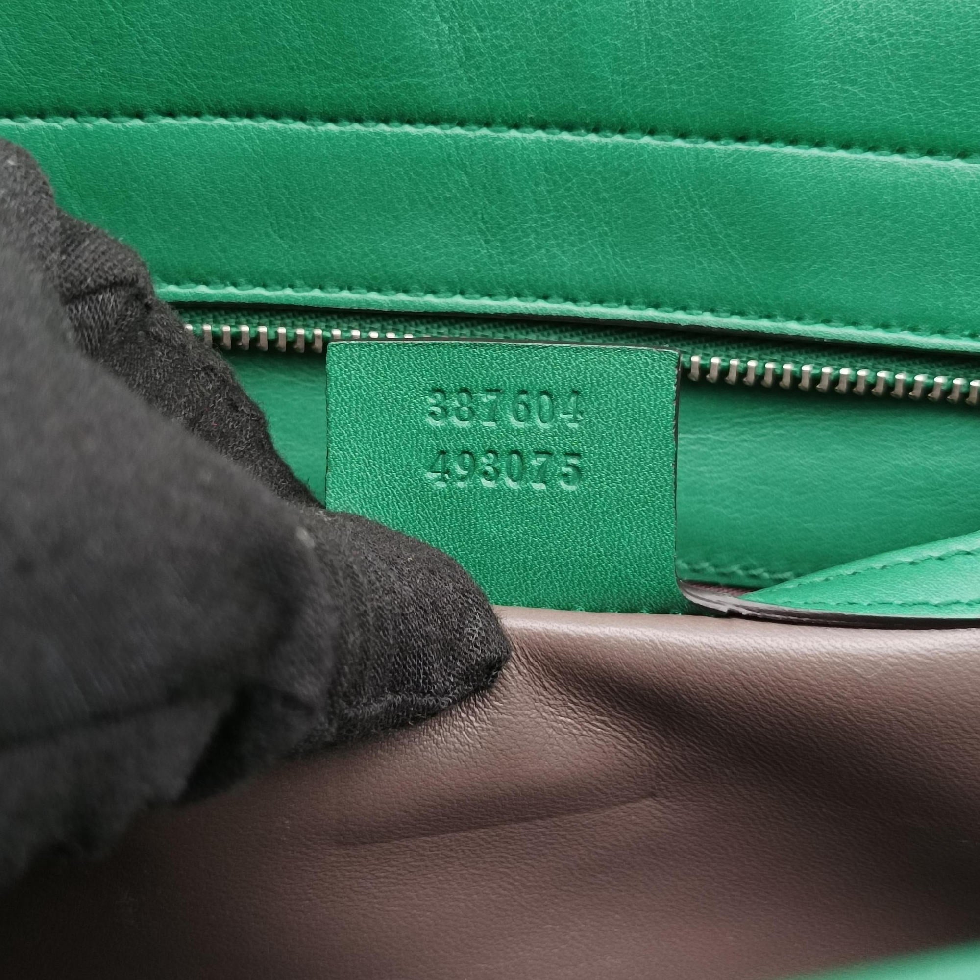 Pre-owned Gucci Interlocking G Green Leather 387604 shoulderbag | stylenewstar