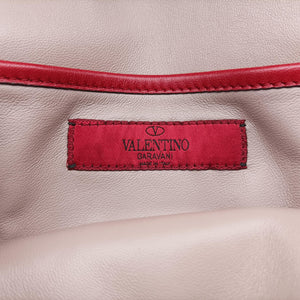 Pre-owned Valentino ROCKSTUD Red Leather  shoulderbag | stylenewstar