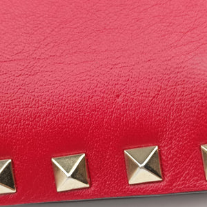 Pre-owned Valentino ROCKSTUD Red Leather  shoulderbag | stylenewstar