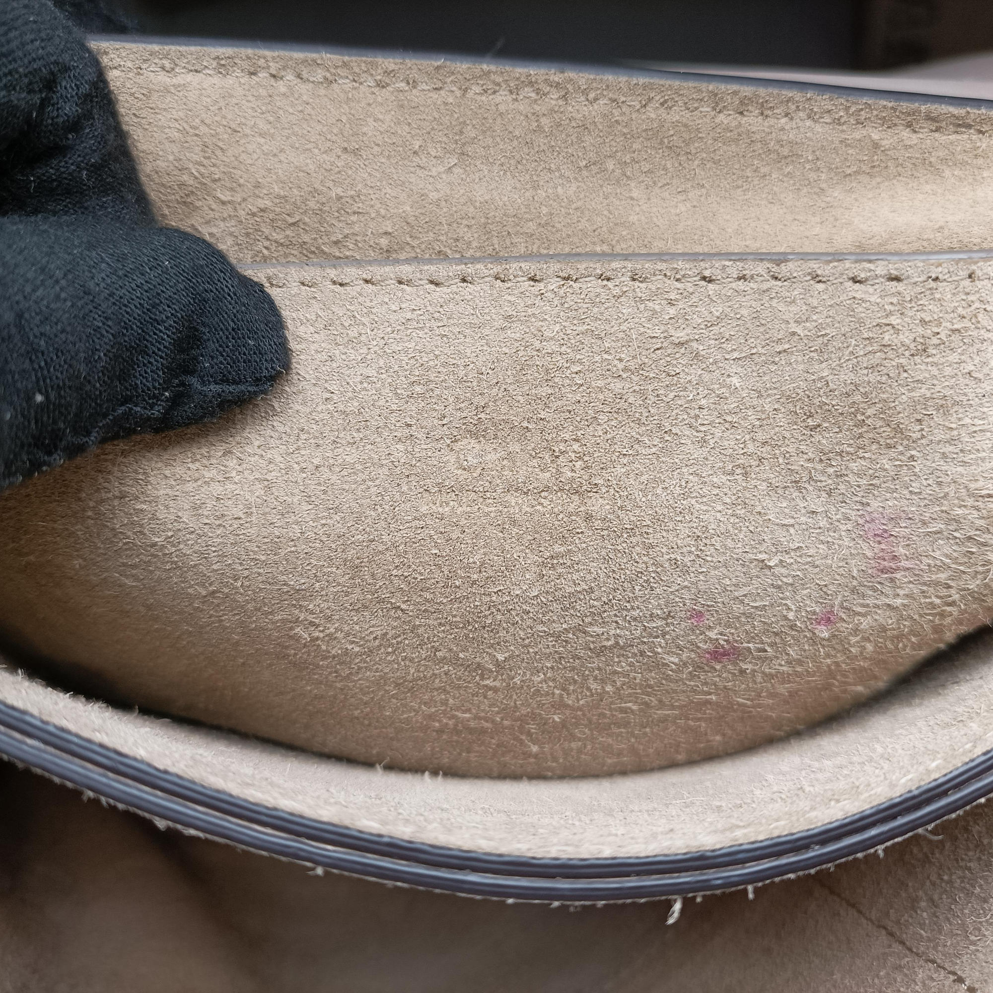 Secondhand Chloe FAYE Beige Suede × leather  shoulderbag | stylenewstar
