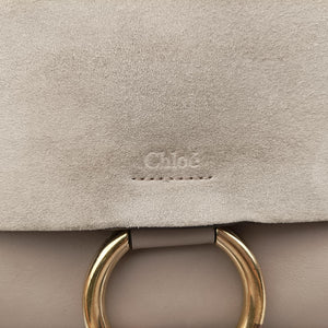 Secondhand Chloe FAYE Beige Suede × leather  shoulderbag | stylenewstar