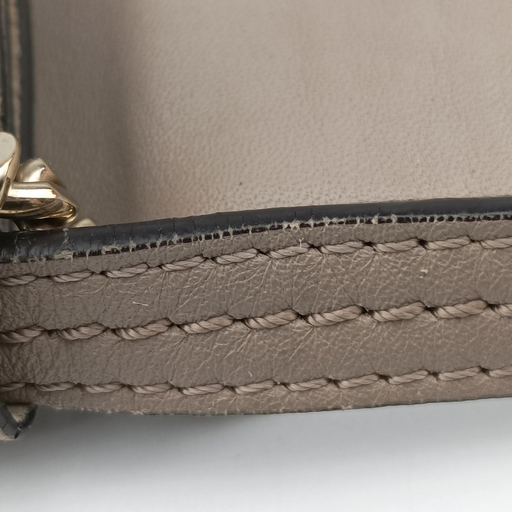 Secondhand Chloe FAYE Beige Suede × leather  shoulderbag | stylenewstar
