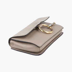 Secondhand Chloe FAYE Beige Suede × leather  shoulderbag | stylenewstar