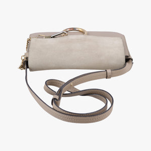 Secondhand Chloe FAYE Beige Suede × leather  shoulderbag | stylenewstar