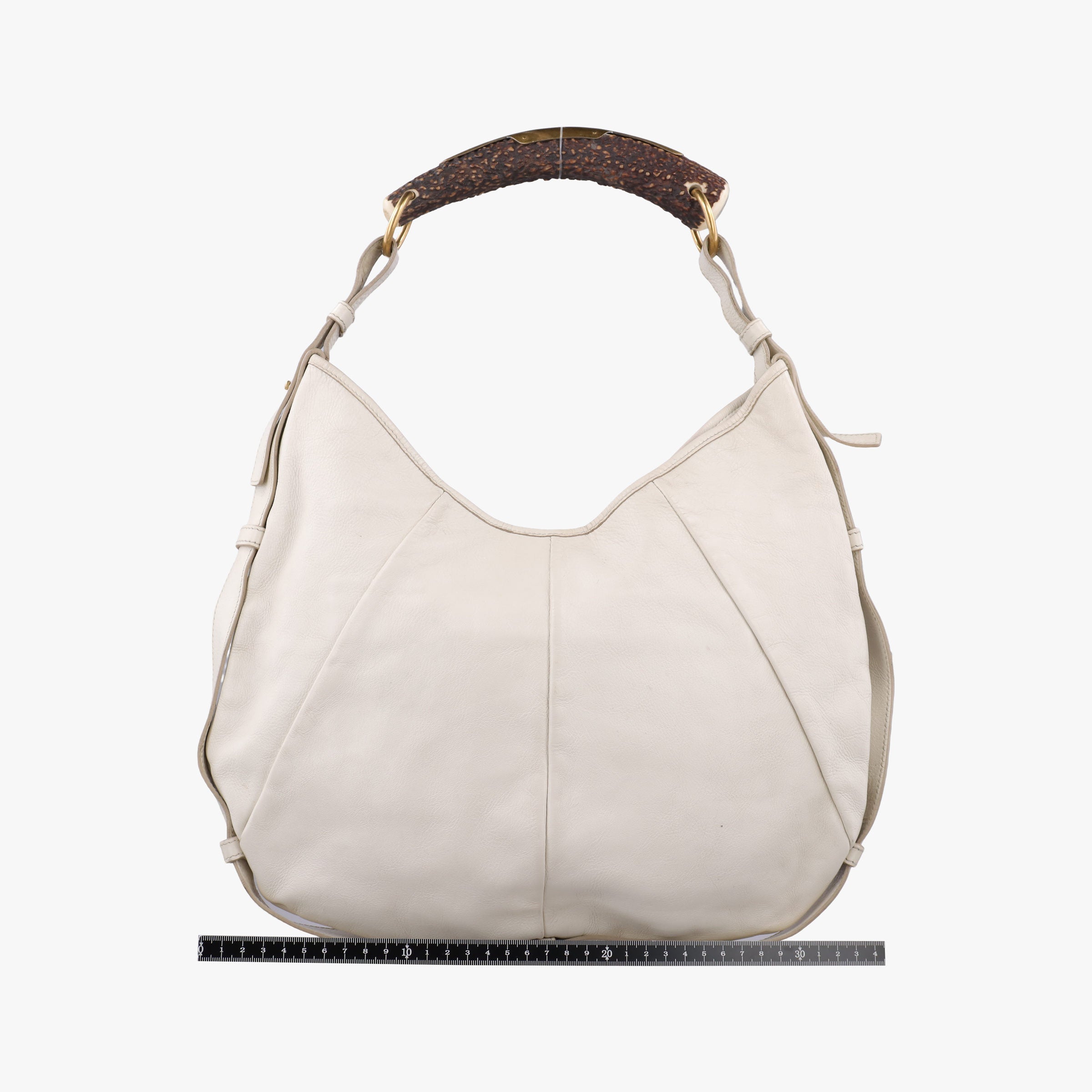 Pre-owned Yves Saint Laurent Mombasa White Leather 484514 handbag | stylenewstar