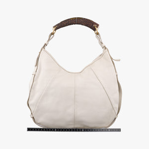 Pre-owned Yves Saint Laurent Mombasa White Leather 484514 handbag | stylenewstar
