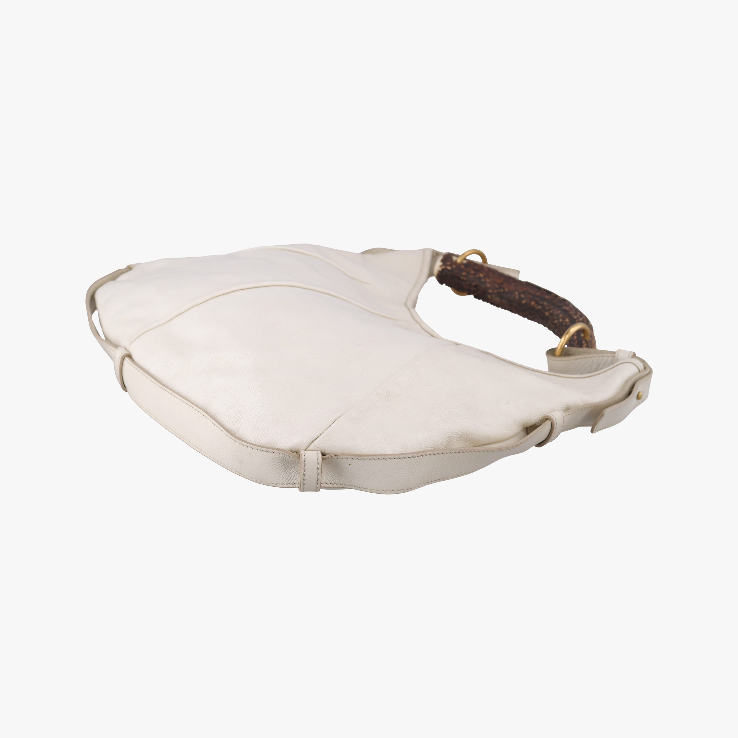 Pre-owned Yves Saint Laurent Mombasa White Leather 484514 handbag | stylenewstar