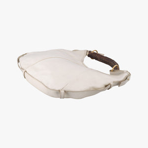 Pre-owned Yves Saint Laurent Mombasa White Leather 484514 handbag | stylenewstar