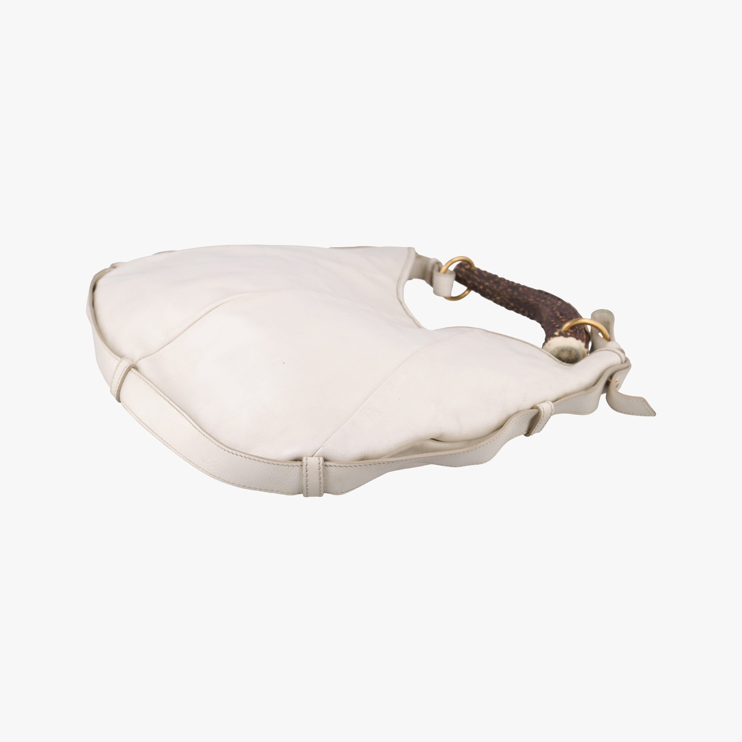 Pre-owned Yves Saint Laurent Mombasa White Leather 484514 handbag | stylenewstar