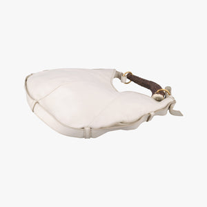 Pre-owned Yves Saint Laurent Mombasa White Leather 484514 handbag | stylenewstar