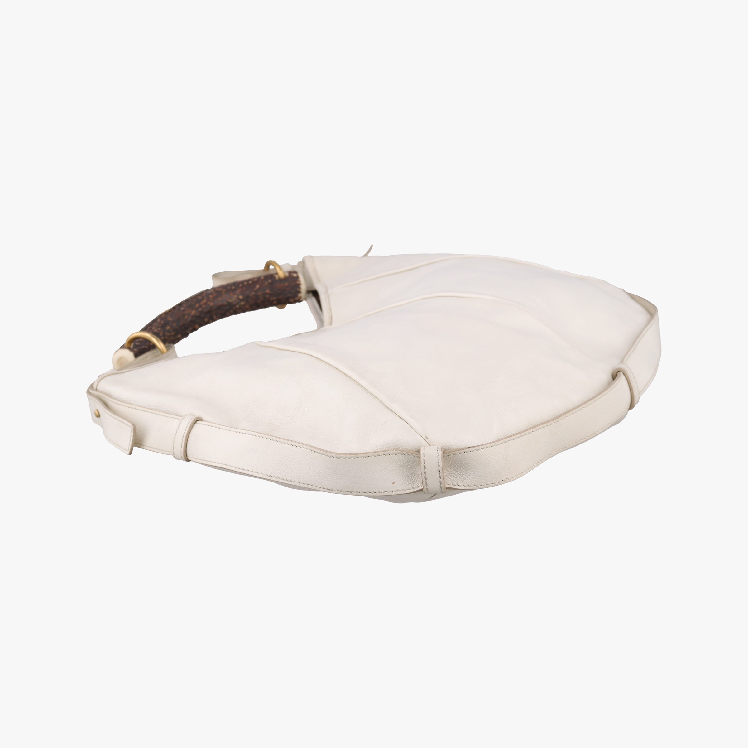Pre-owned Yves Saint Laurent Mombasa White Leather 484514 handbag | stylenewstar