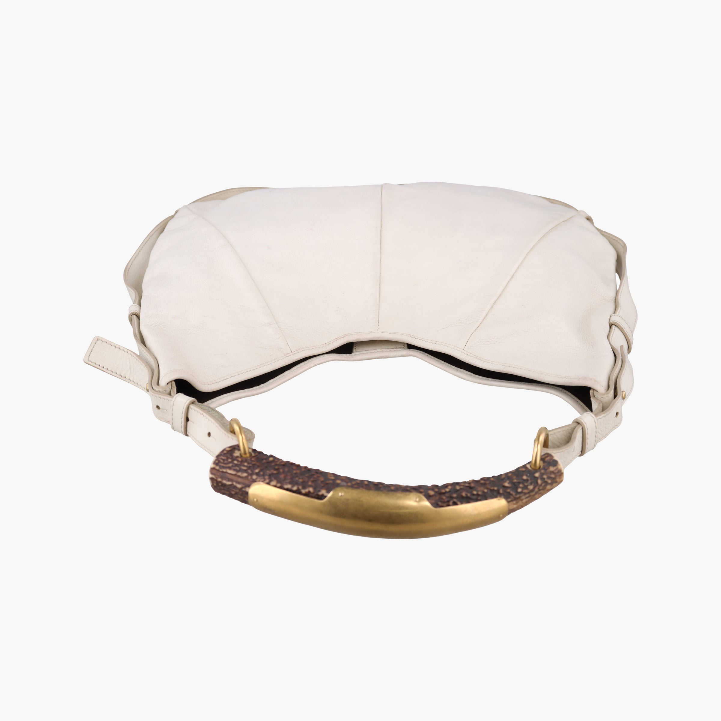 Pre-owned Yves Saint Laurent Mombasa White Leather 484514 handbag | stylenewstar