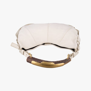 Pre-owned Yves Saint Laurent Mombasa White Leather 484514 handbag | stylenewstar