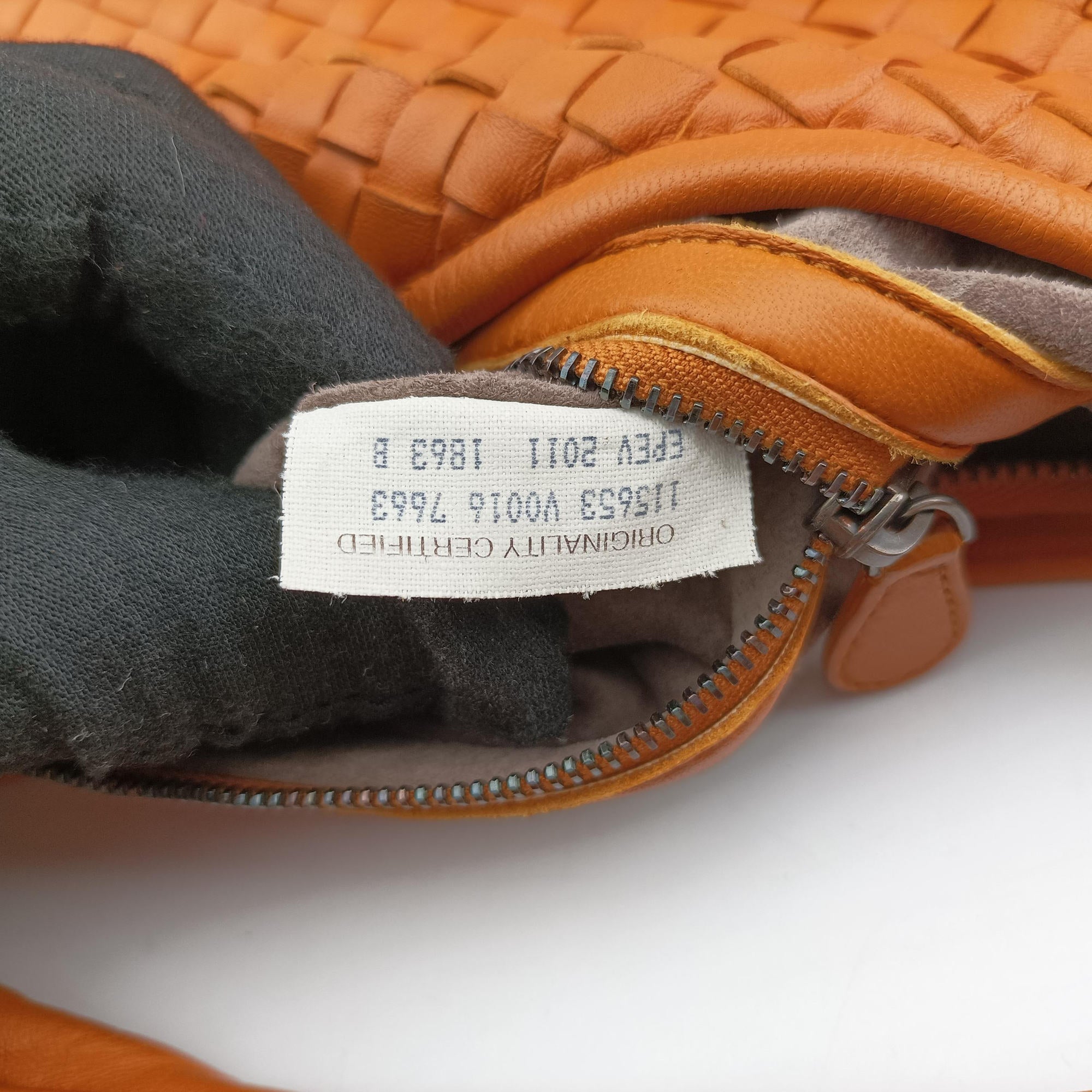 Pre-owned Bottega Veneta Intrecciato Orange lambskin  handbag | stylenewstar