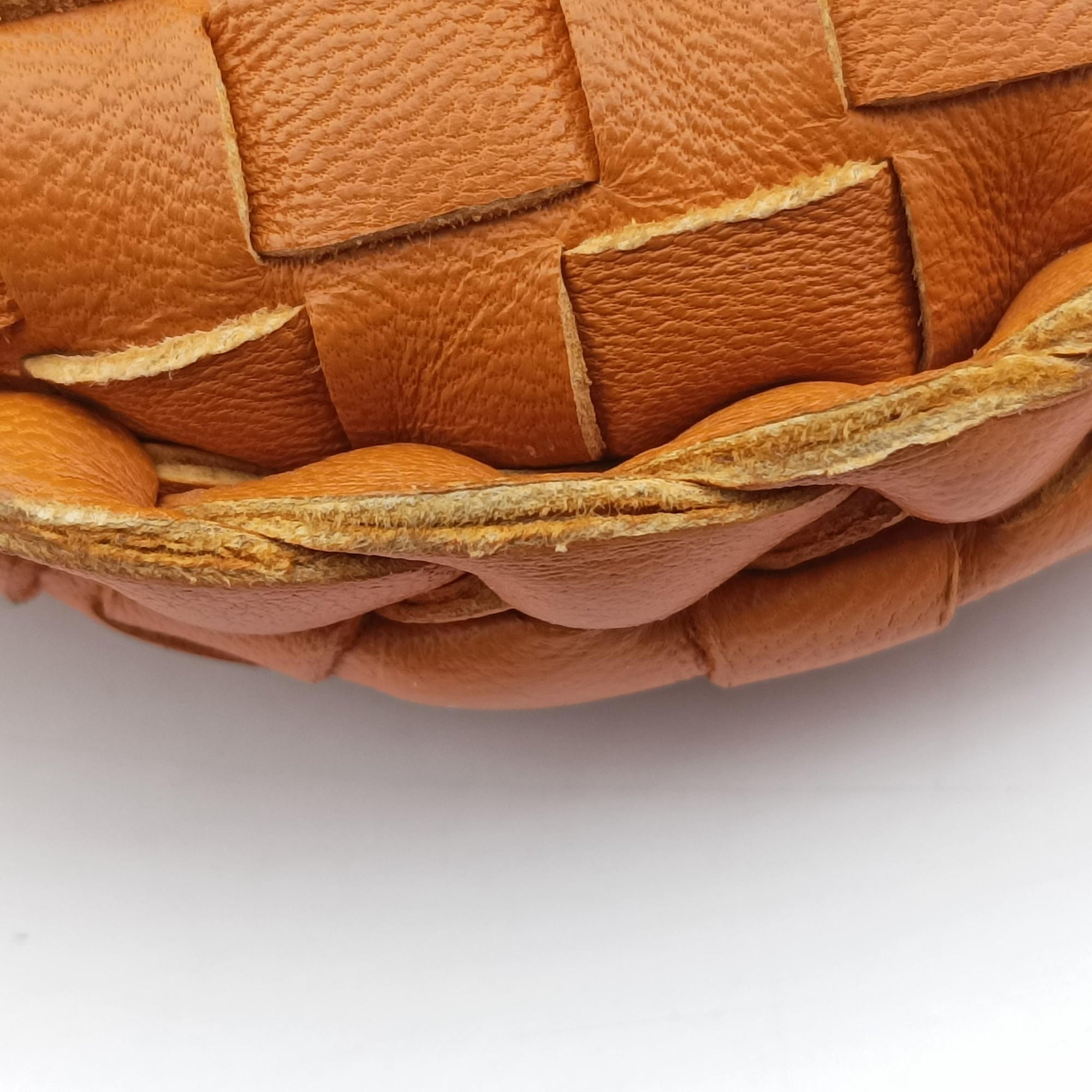 Pre-owned Bottega Veneta Intrecciato Orange lambskin  handbag | stylenewstar