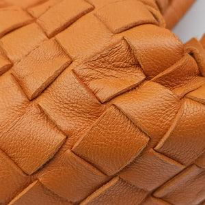 Pre-owned Bottega Veneta Intrecciato Orange lambskin  handbag | stylenewstar