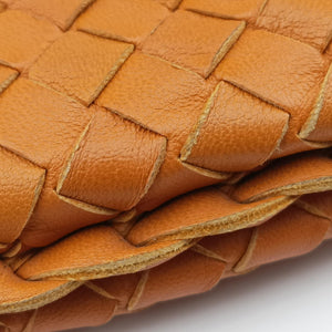 Pre-owned Bottega Veneta Intrecciato Orange lambskin  handbag | stylenewstar