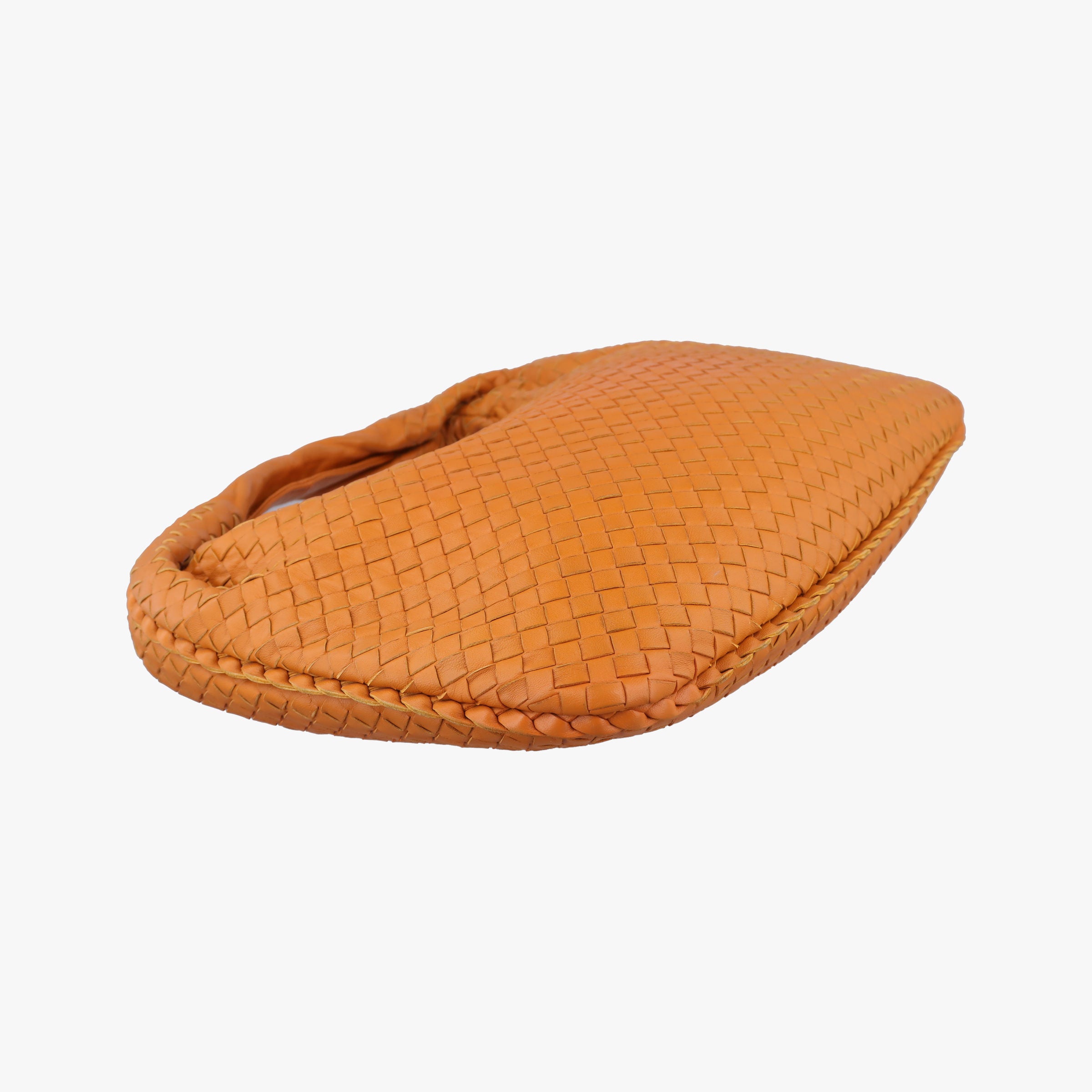 Pre-owned Bottega Veneta Intrecciato Orange lambskin  handbag | stylenewstar