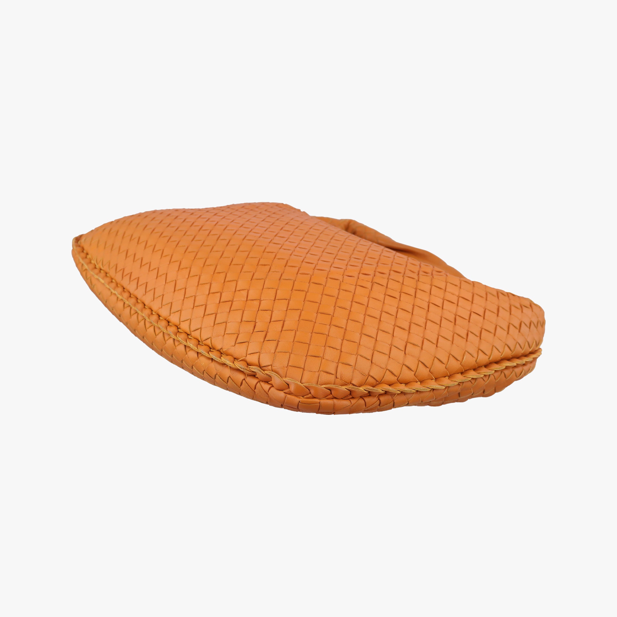 Pre-owned Bottega Veneta Intrecciato Orange lambskin  handbag | stylenewstar