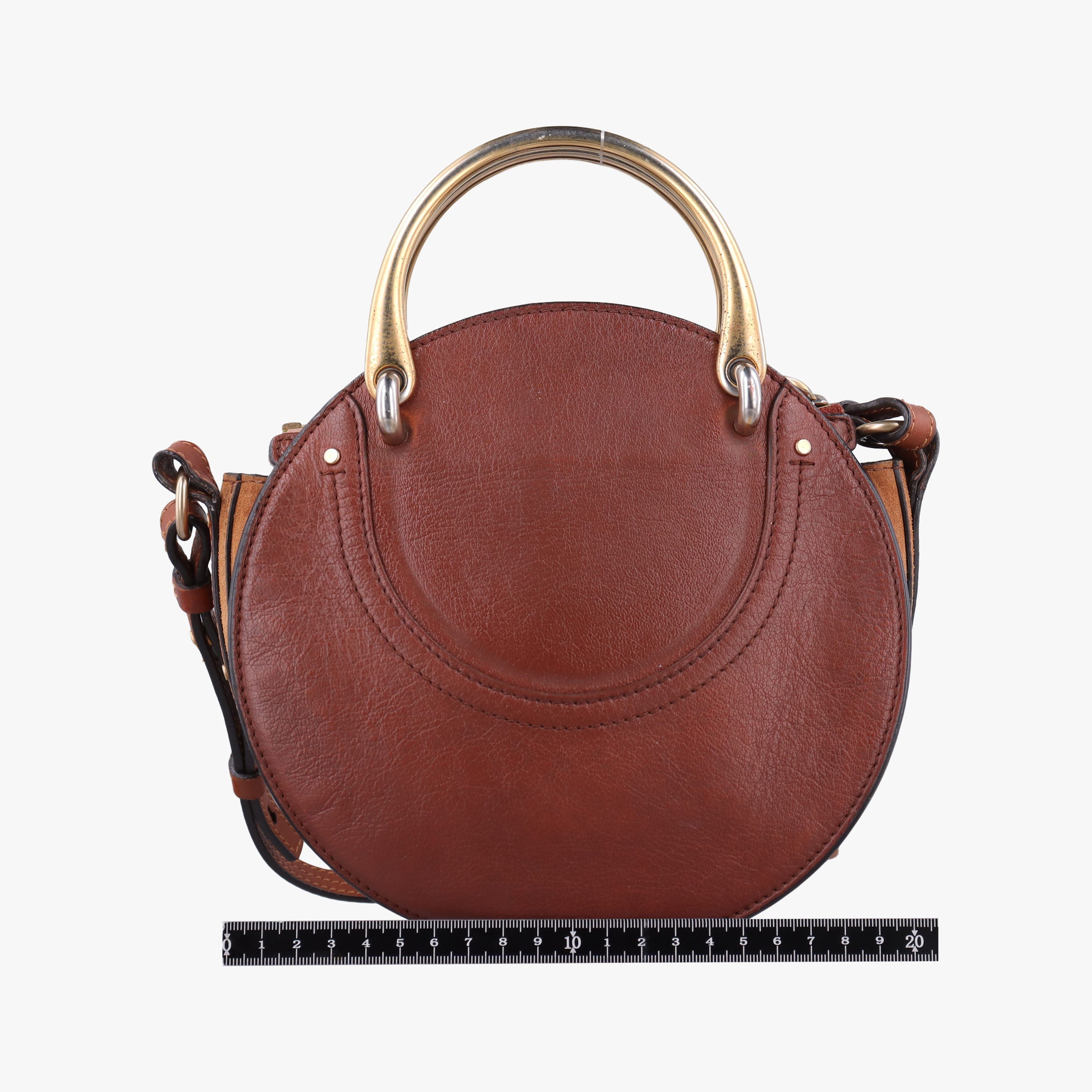 Vintage Chloe Small Pixie Round Top Brown × Bordeaux Leather×Suede  shoulderbag | stylenewstar