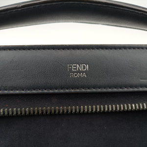 Pre-owned Fendi Dotcom Click Small Red × Black Suede × Leather 8BN299 shoulderbag | stylenewstar