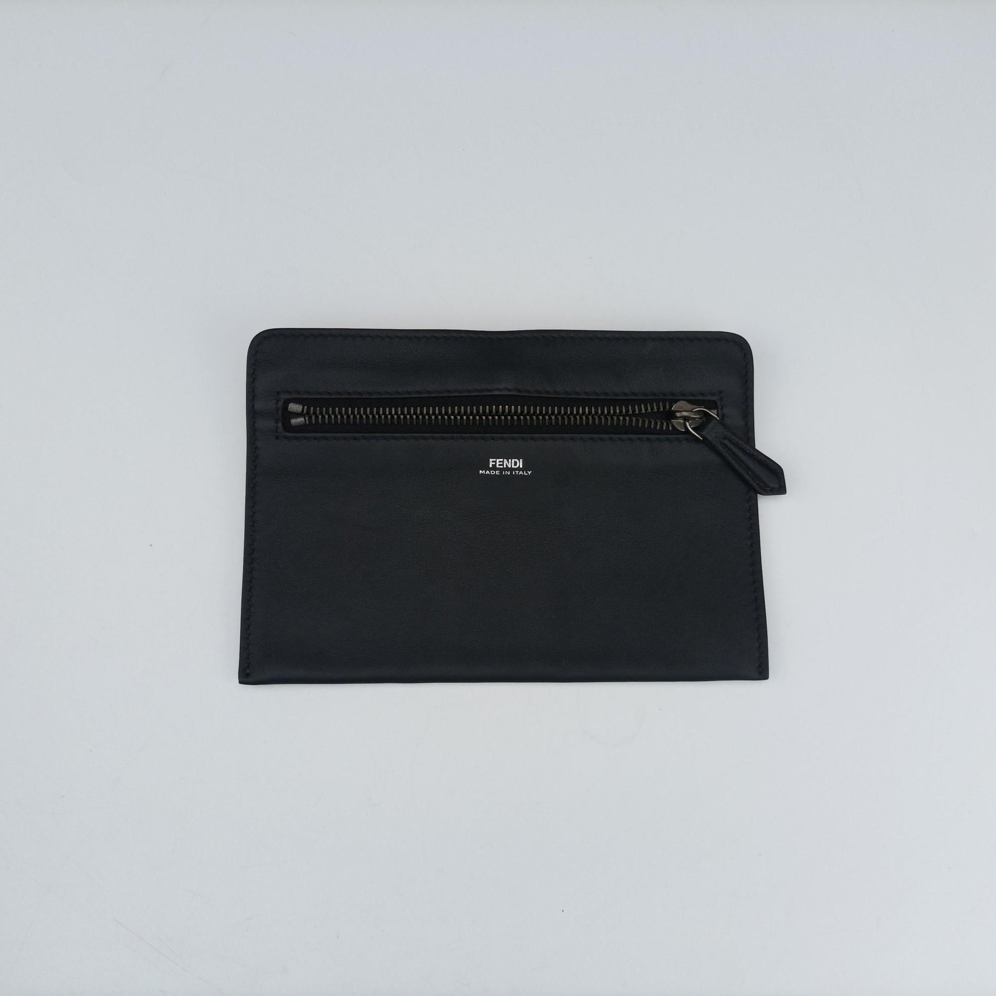Pre-owned Fendi Dotcom Click Small Red × Black Suede × Leather 8BN299 shoulderbag | stylenewstar