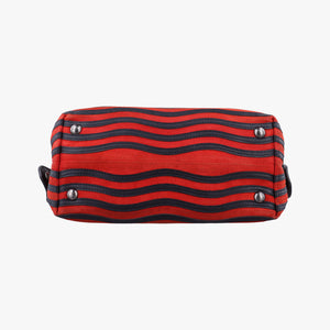 Pre-owned Fendi Dotcom Click Small Red × Black Suede × Leather 8BN299 shoulderbag | stylenewstar