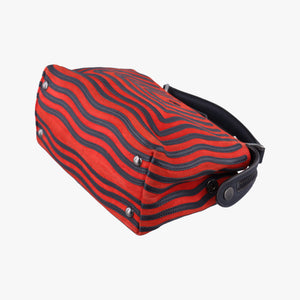Pre-owned Fendi Dotcom Click Small Red × Black Suede × Leather 8BN299 shoulderbag | stylenewstar