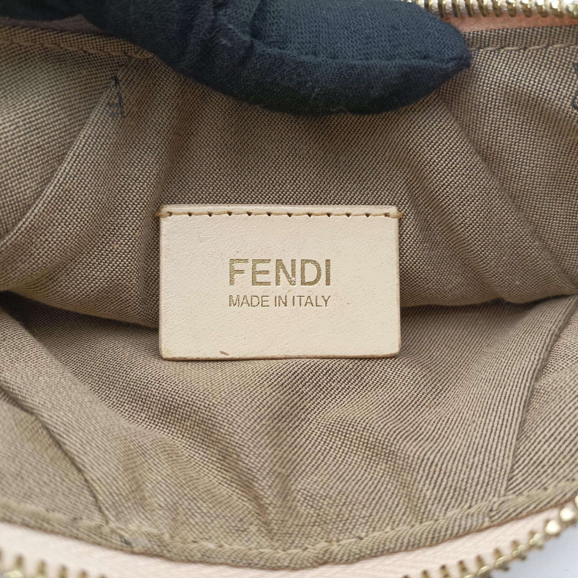 Pre-owned Fendi Zucchino Studded Pink canvas 8BR594 handbag | stylenewstar