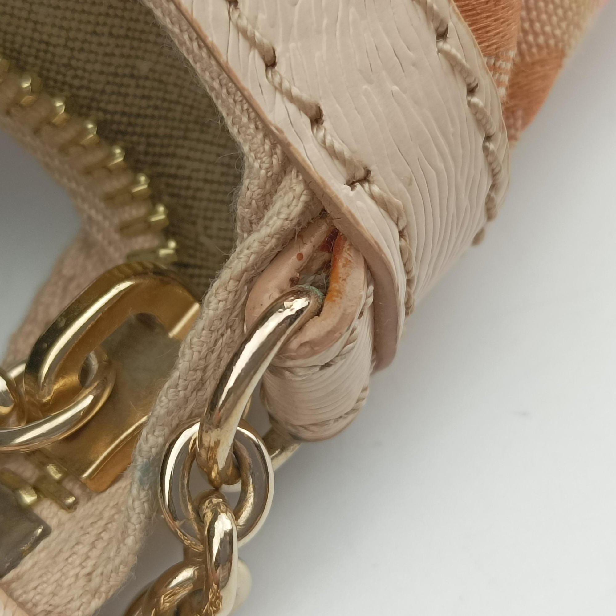 Pre-owned Fendi Zucchino Studded Pink canvas 8BR594 handbag | stylenewstar