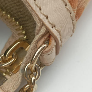 Pre-owned Fendi Zucchino Studded Pink canvas 8BR594 handbag | stylenewstar