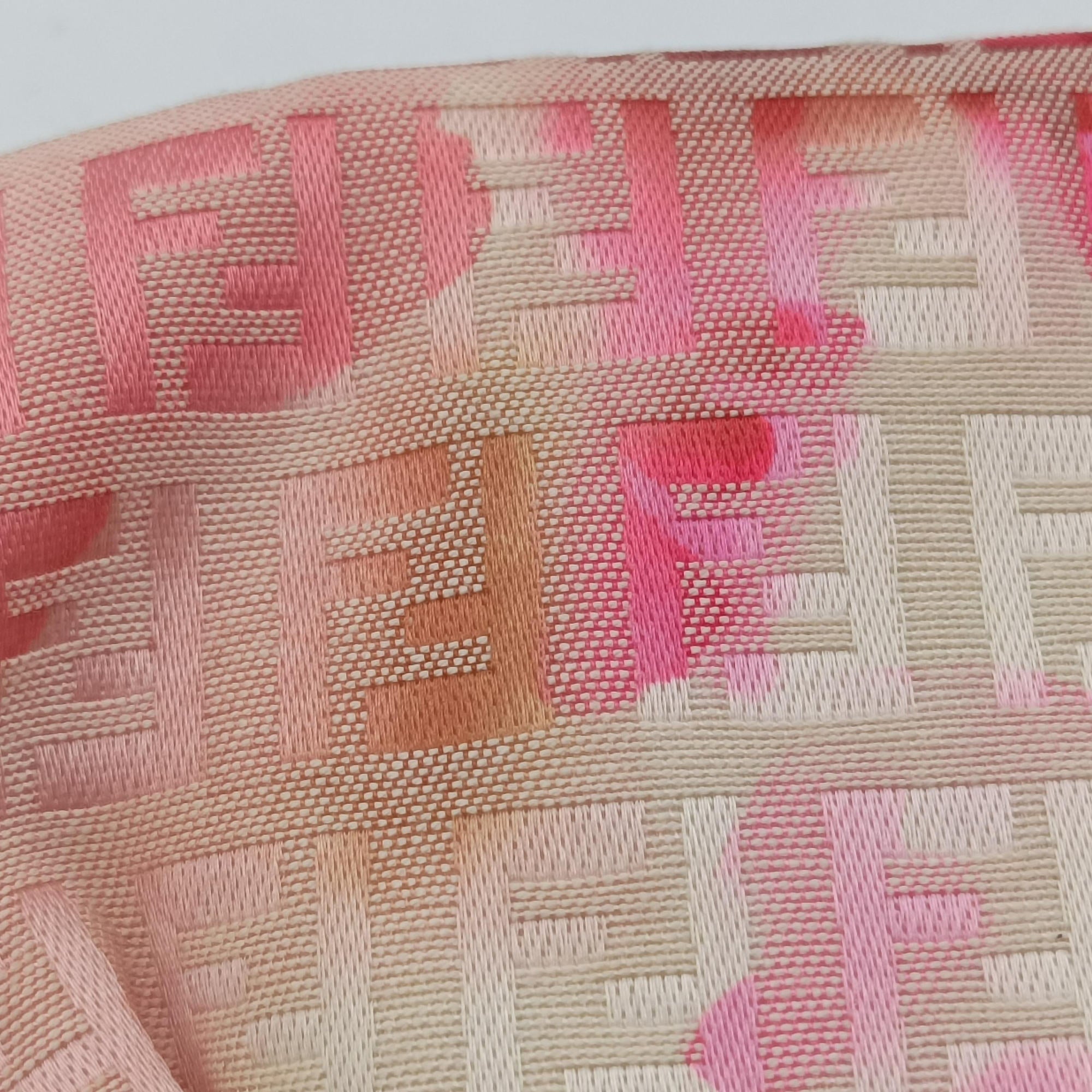Pre-owned Fendi Zucchino Studded Pink canvas 8BR594 handbag | stylenewstar