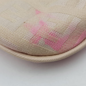 Pre-owned Fendi Zucchino Studded Pink canvas 8BR594 handbag | stylenewstar
